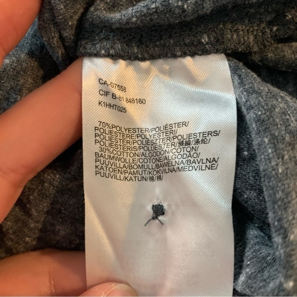 Mexx Gray Long Tab Sleeved T-shirt with Be Happy Graphic Size S - Picture 7 of 7